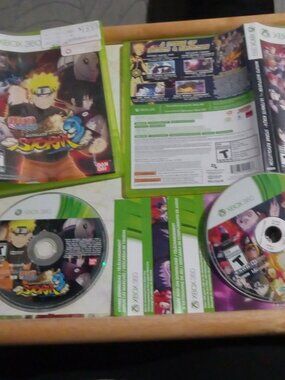 Naruto Lot of 2 Shippuden Ultimate Ninja Storm Revolution + 3 Xbox 360